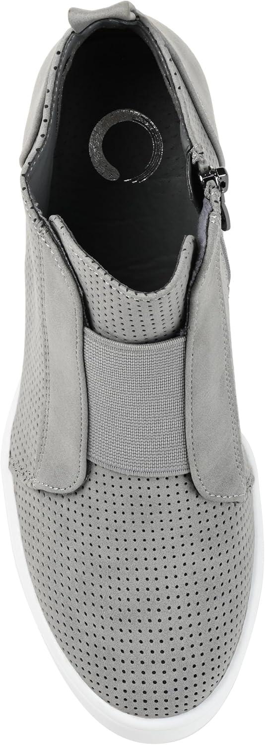 image:imageJournee Womens Laramie western cowgirl knee high boot stiletto heel stitching faux leather comfort system insoleGreyWhite