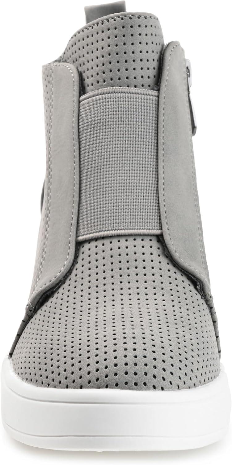 image:imageJournee Womens Laramie western cowgirl knee high boot stiletto heel stitching faux leather comfort system insoleGreyWhite