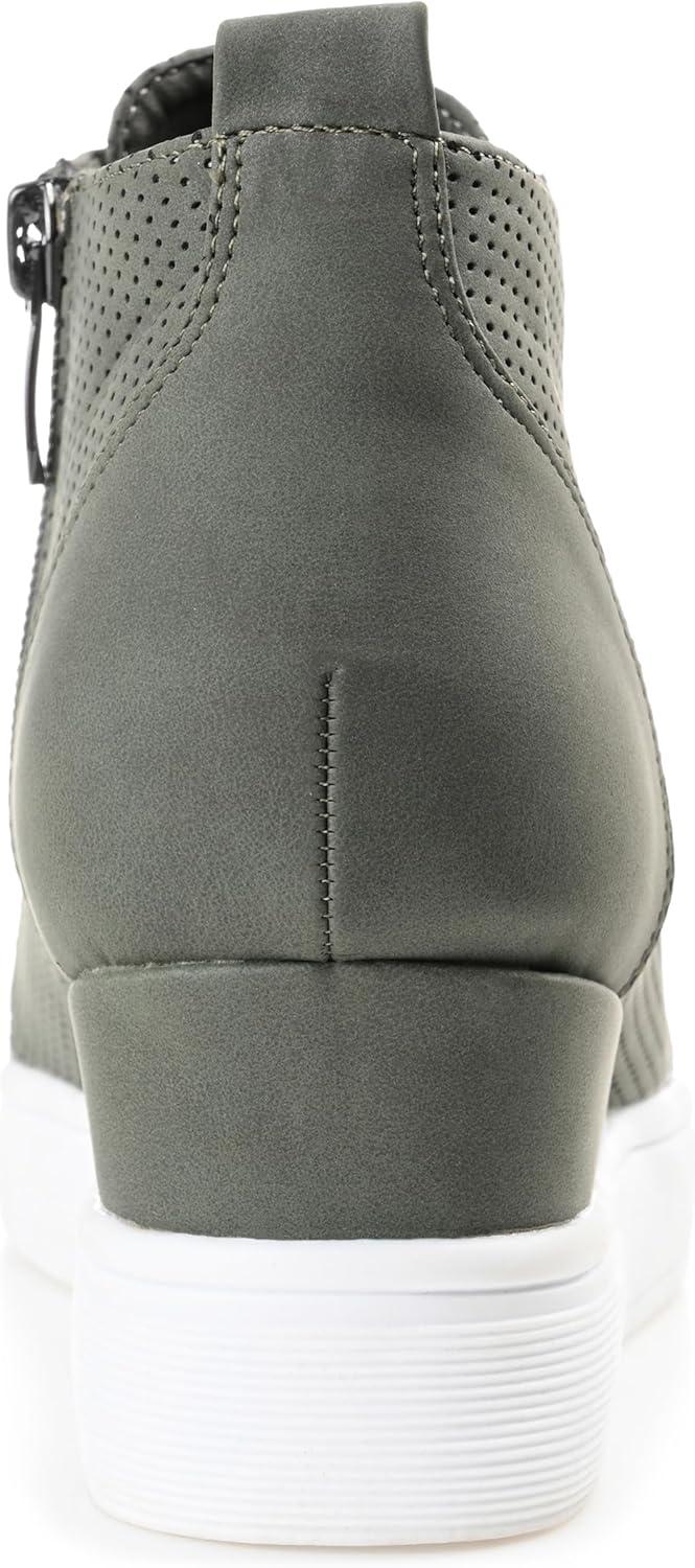 image:imageJournee Womens Laramie western cowgirl knee high boot stiletto heel stitching faux leather comfort system insoleOlive
