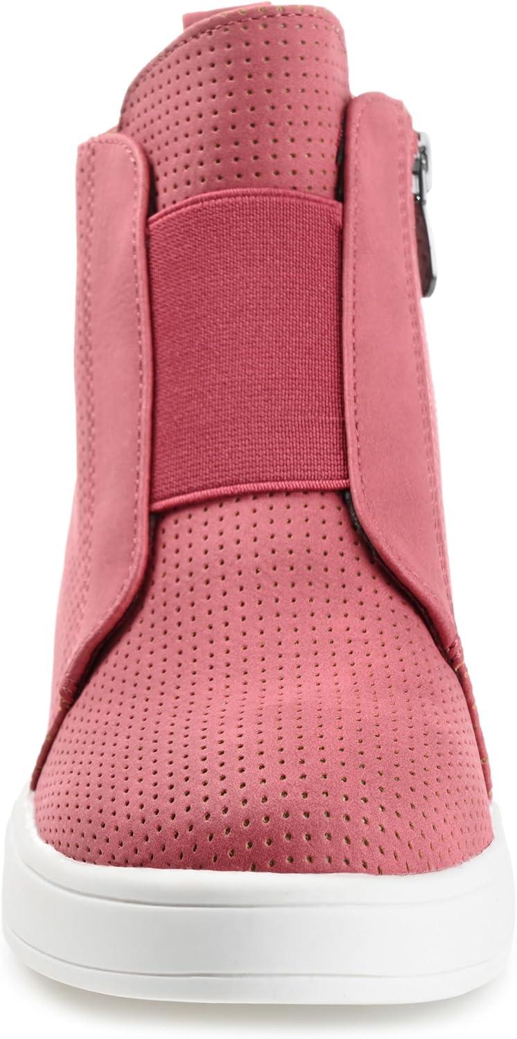 image:imageJournee Womens Laramie western cowgirl knee high boot stiletto heel stitching faux leather comfort system insolePink