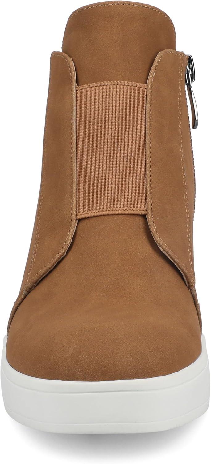 image:imageJournee Womens Laramie western cowgirl knee high boot stiletto heel stitching faux leather comfort system insoleTan
