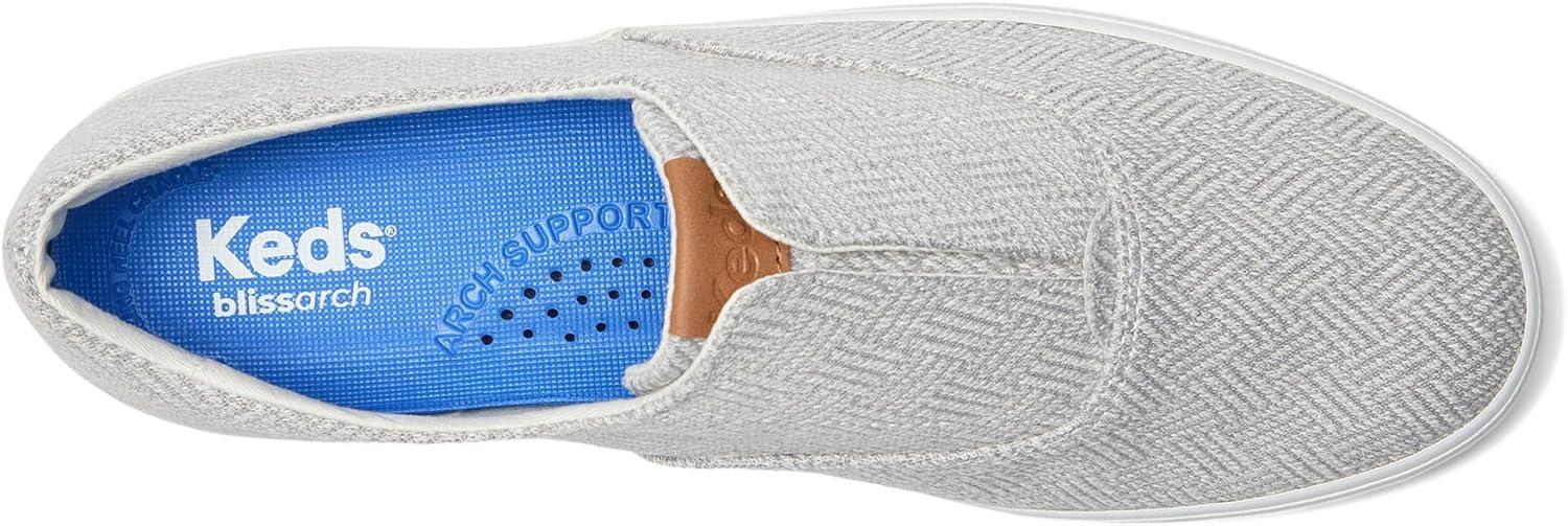 image:imageKeds Womens Champion Round Toe SliponGrey Crosshatch Textile