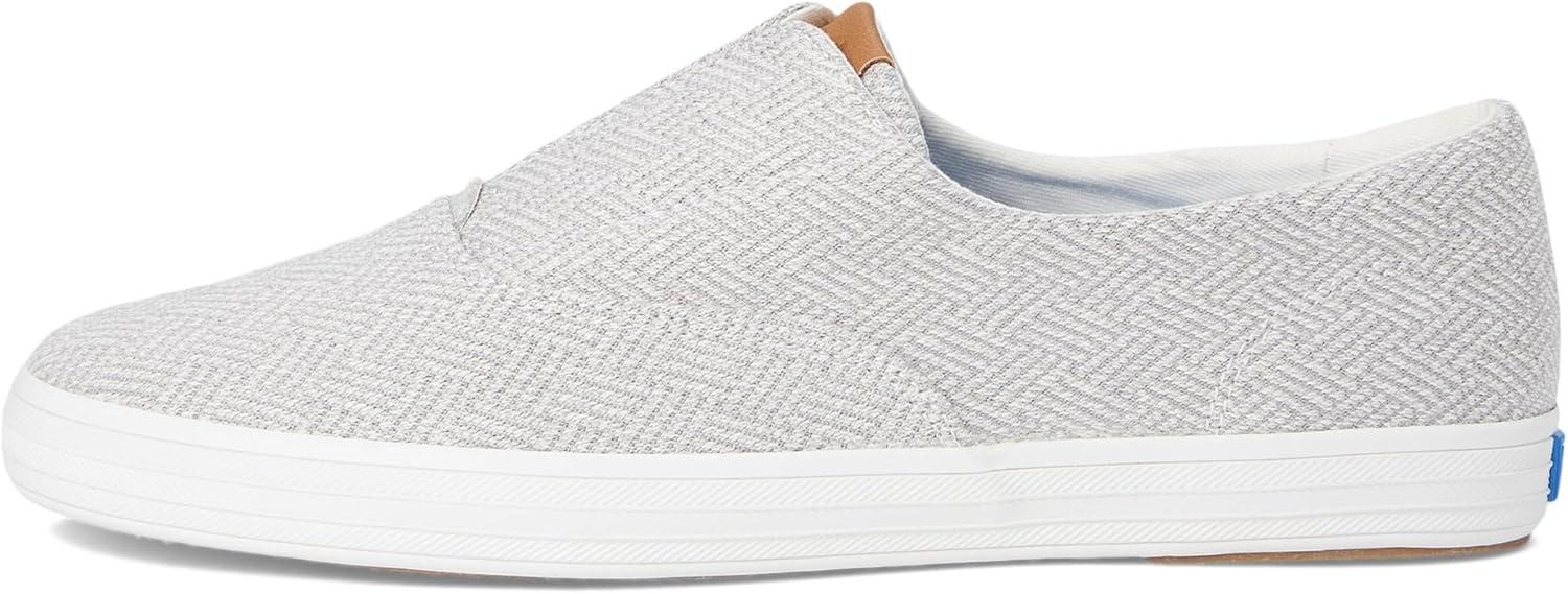 image:imageKeds Womens Champion Round Toe SliponGrey Crosshatch Textile