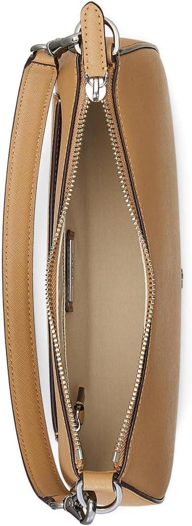 image:imageLauren Ralph Lauren Womens Crosshatch Leather Medium Danni BagCamel