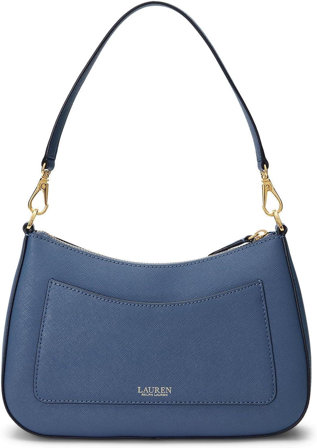 image:imageLauren Ralph Lauren Womens Crosshatch Leather Medium Danni BagPale Azure