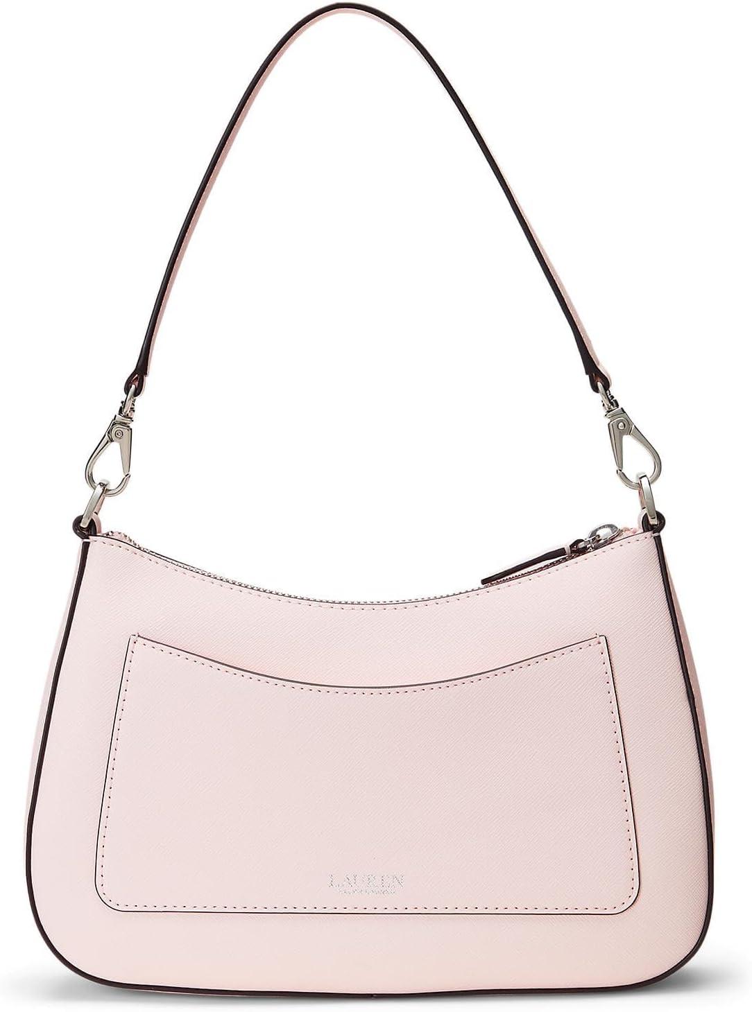 image:imageLauren Ralph Lauren Womens Crosshatch Leather Medium Danni BagPink