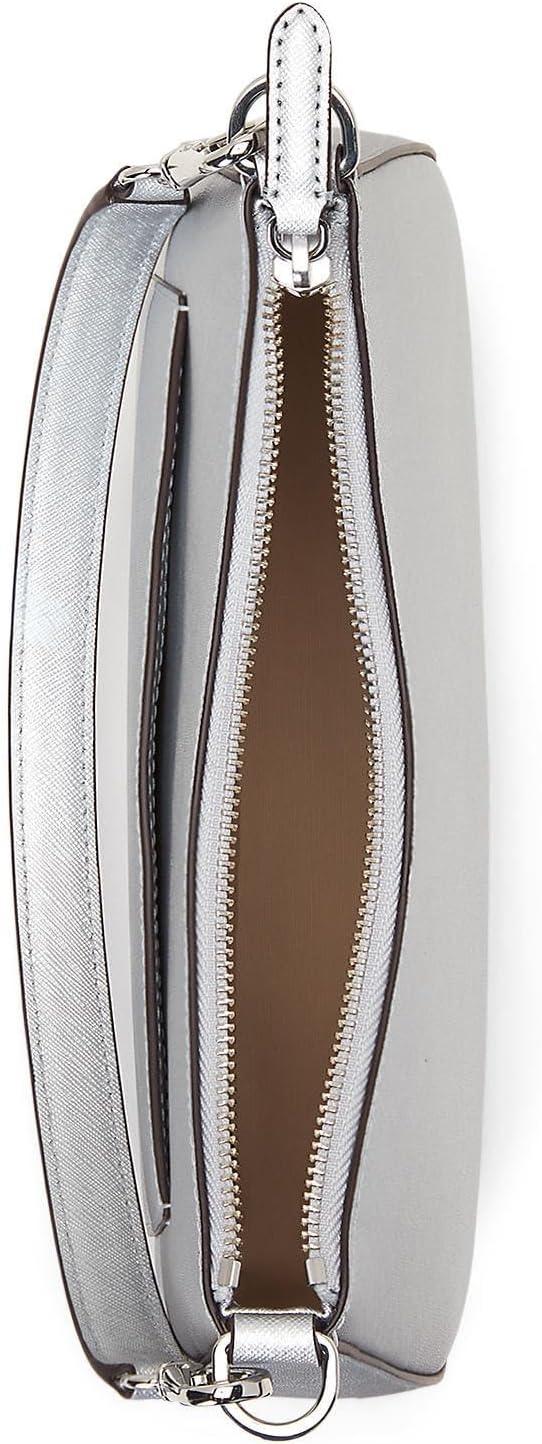 image:imageLauren Ralph Lauren Womens Crosshatch Leather Medium Danni BagPolished Silver