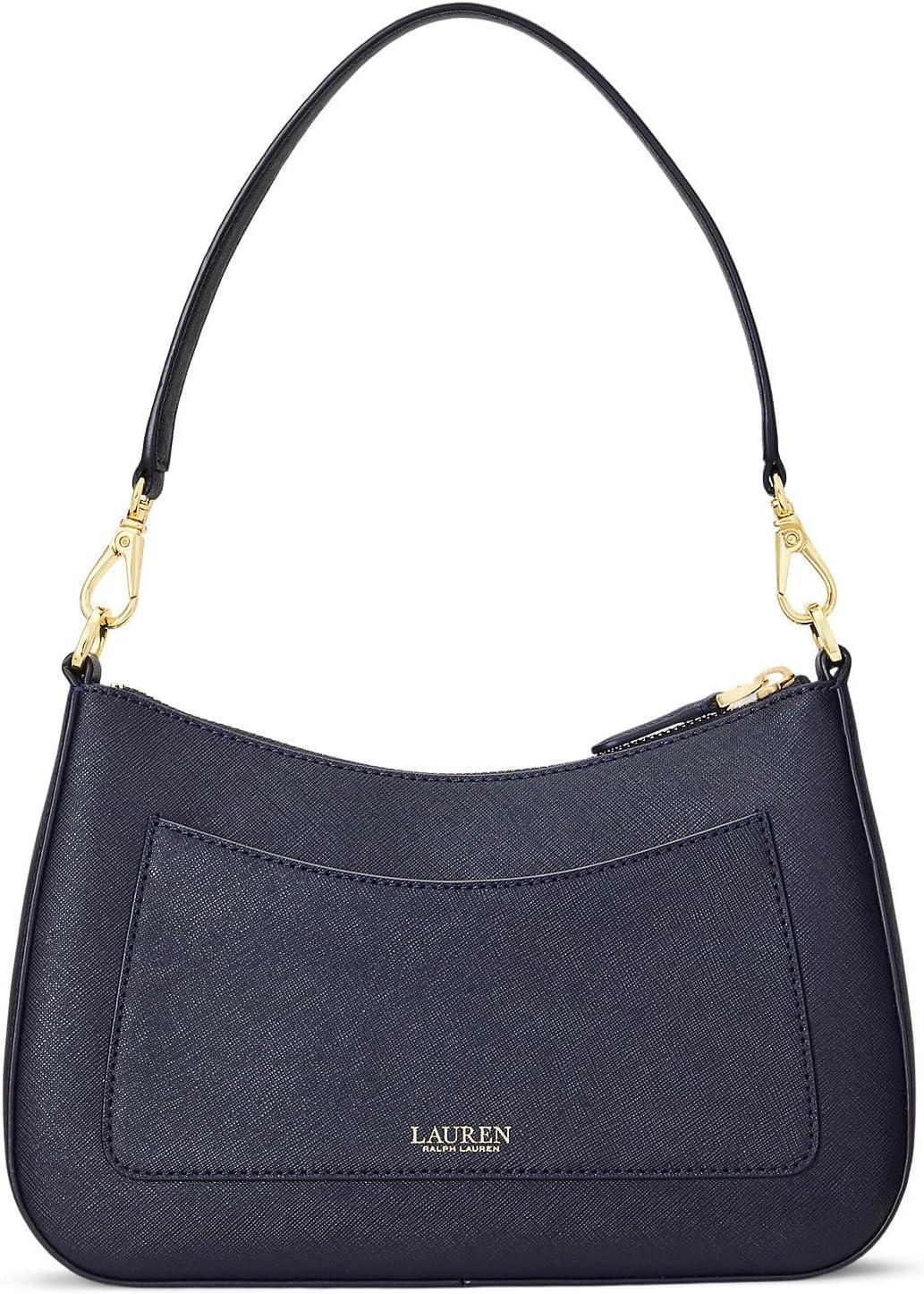 image:imageLauren Ralph Lauren Womens Crosshatch Leather Medium Danni BagRefined Navy