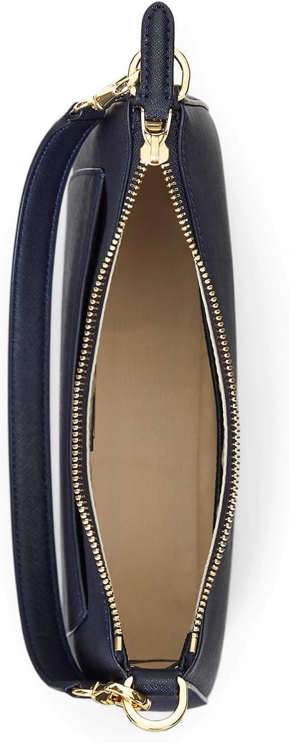 image:imageLauren Ralph Lauren Womens Crosshatch Leather Medium Danni BagRefined Navy