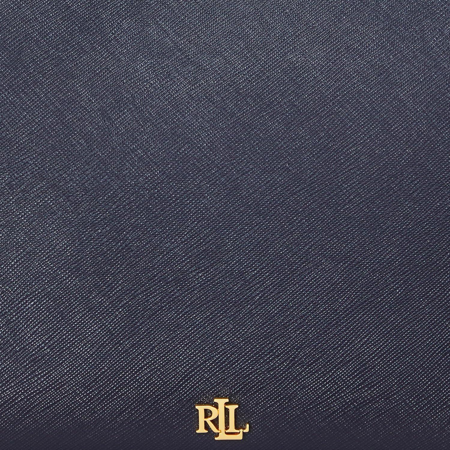 image:imageLauren Ralph Lauren Womens Crosshatch Leather Medium Danni BagRefined Navy