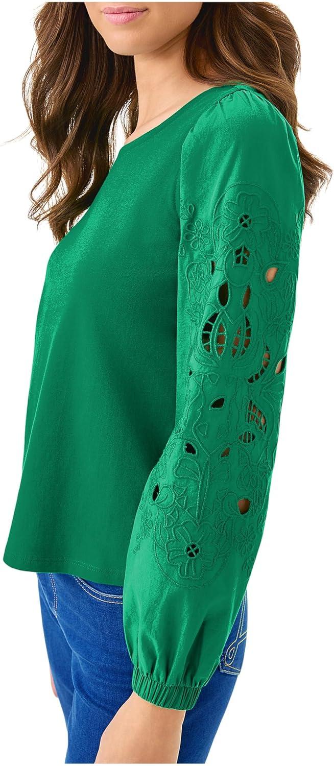 image:imageLilly Pulitzer Womens Isley Knit TopFiddle Leaf Green