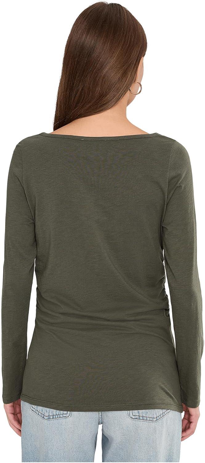 image:imageMadewell Womens Side Ruched Slub Long SleeveSmoky Laurel