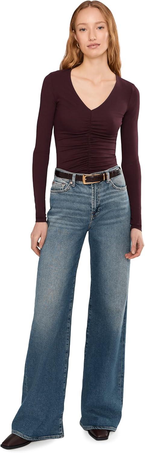 image:imageMadewell Womens Slinky VNeck TopDark Pomegranate