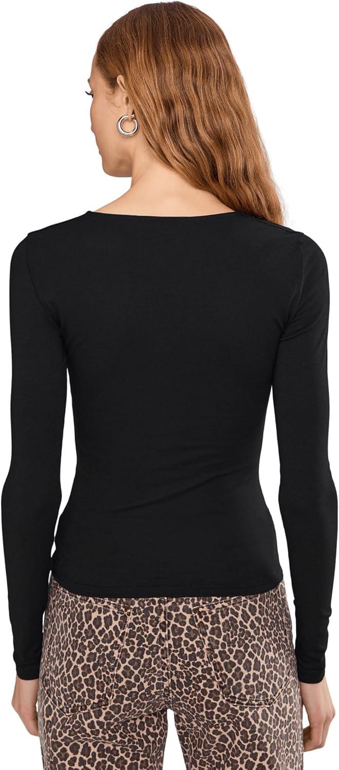 image:imageMadewell Womens Slinky VNeck TopJet Black