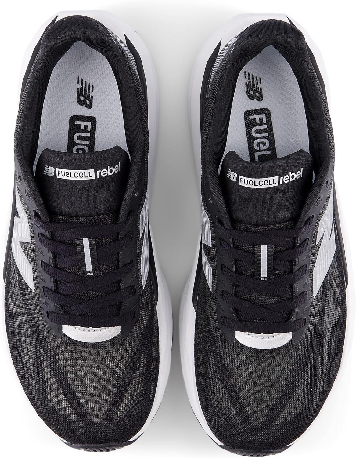 image:imageNew Balance Womens FuelCell Rebel V5 Running ShoesBlackWhiteSilver Metallic
