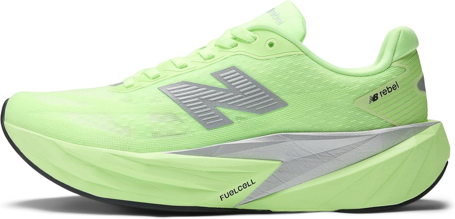 image:imageNew Balance Womens FuelCell Rebel V5 Running ShoesLab GreenSilver MetallicWhite