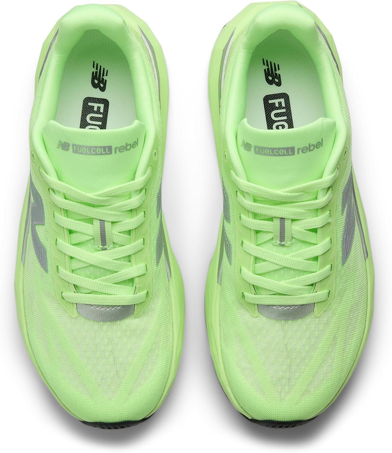 image:imageNew Balance Womens FuelCell Rebel V5 Running ShoesLab GreenSilver MetallicWhite