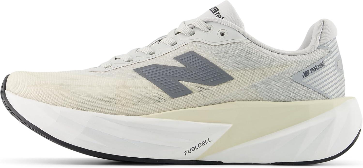 image:imageNew Balance Womens FuelCell Rebel V5 Running ShoesLinenGrey MatterWhite