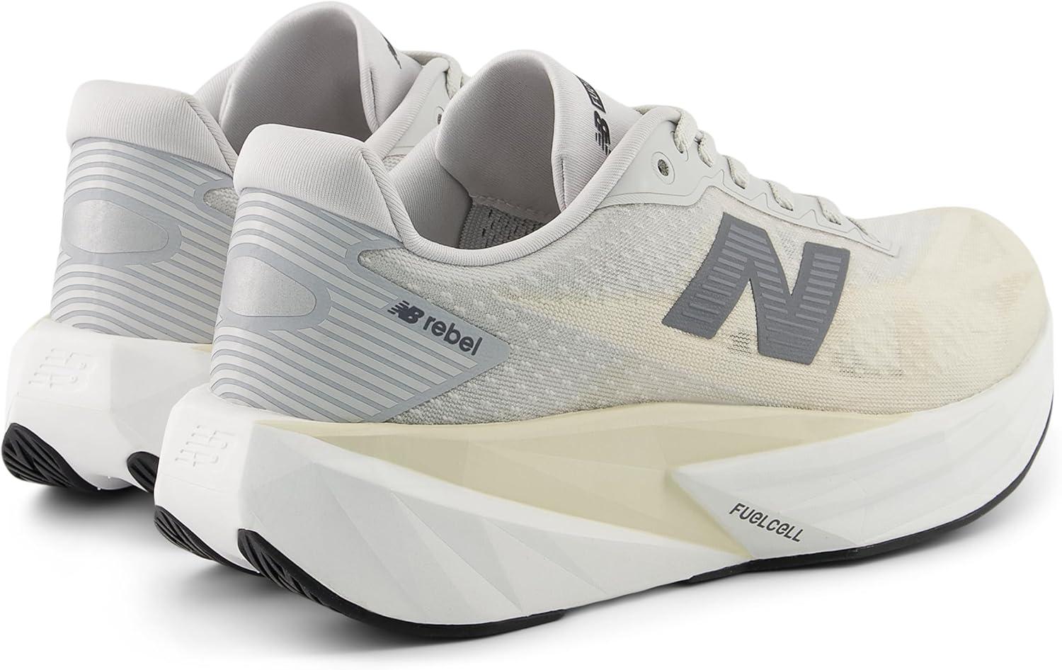 image:imageNew Balance Womens FuelCell Rebel V5 Running ShoesLinenGrey MatterWhite