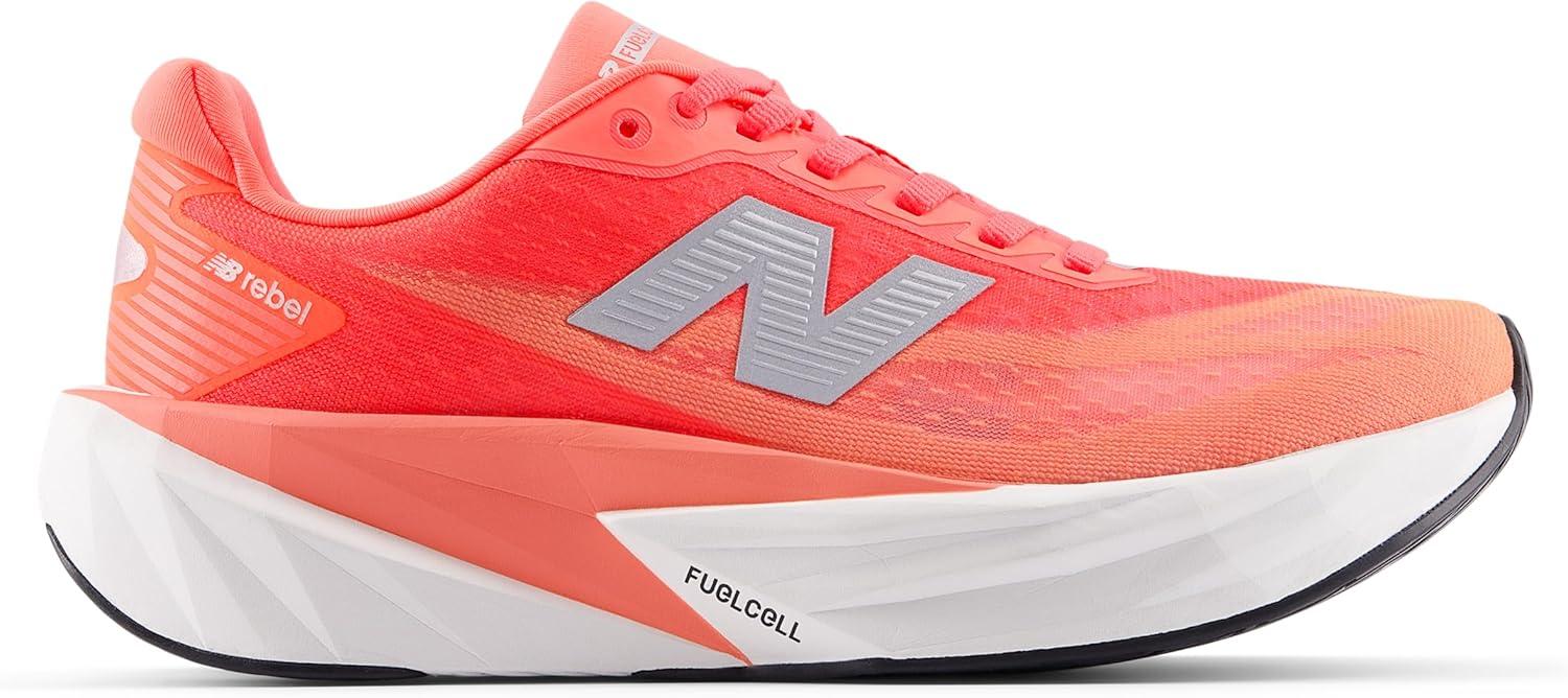 image:imageNew Balance Womens FuelCell Rebel V5 Running ShoesUrgent RedWhiteSilver Metallic