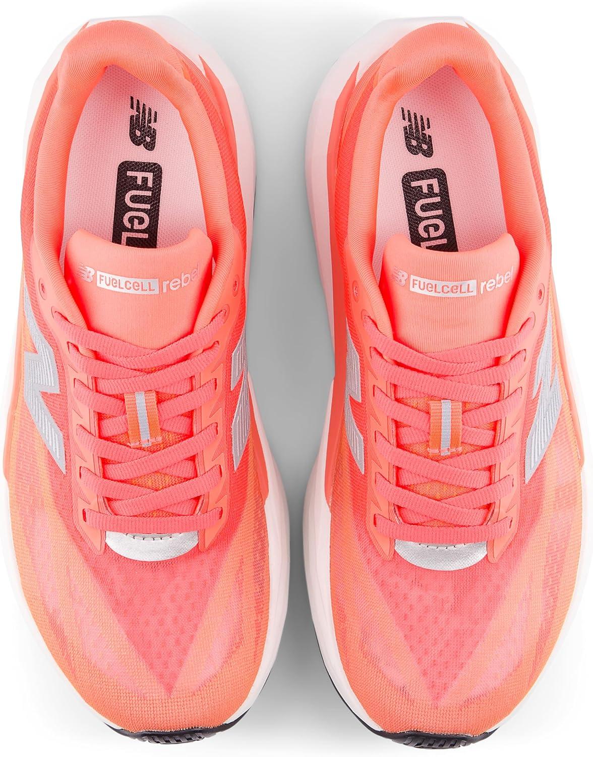 image:imageNew Balance Womens FuelCell Rebel V5 Running ShoesUrgent RedWhiteSilver Metallic