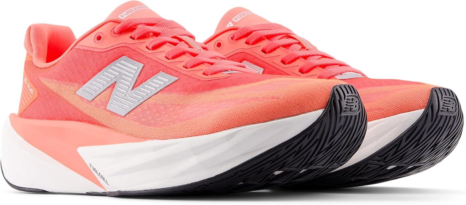 image:imageNew Balance Womens FuelCell Rebel V5 Running ShoesUrgent RedWhiteSilver Metallic