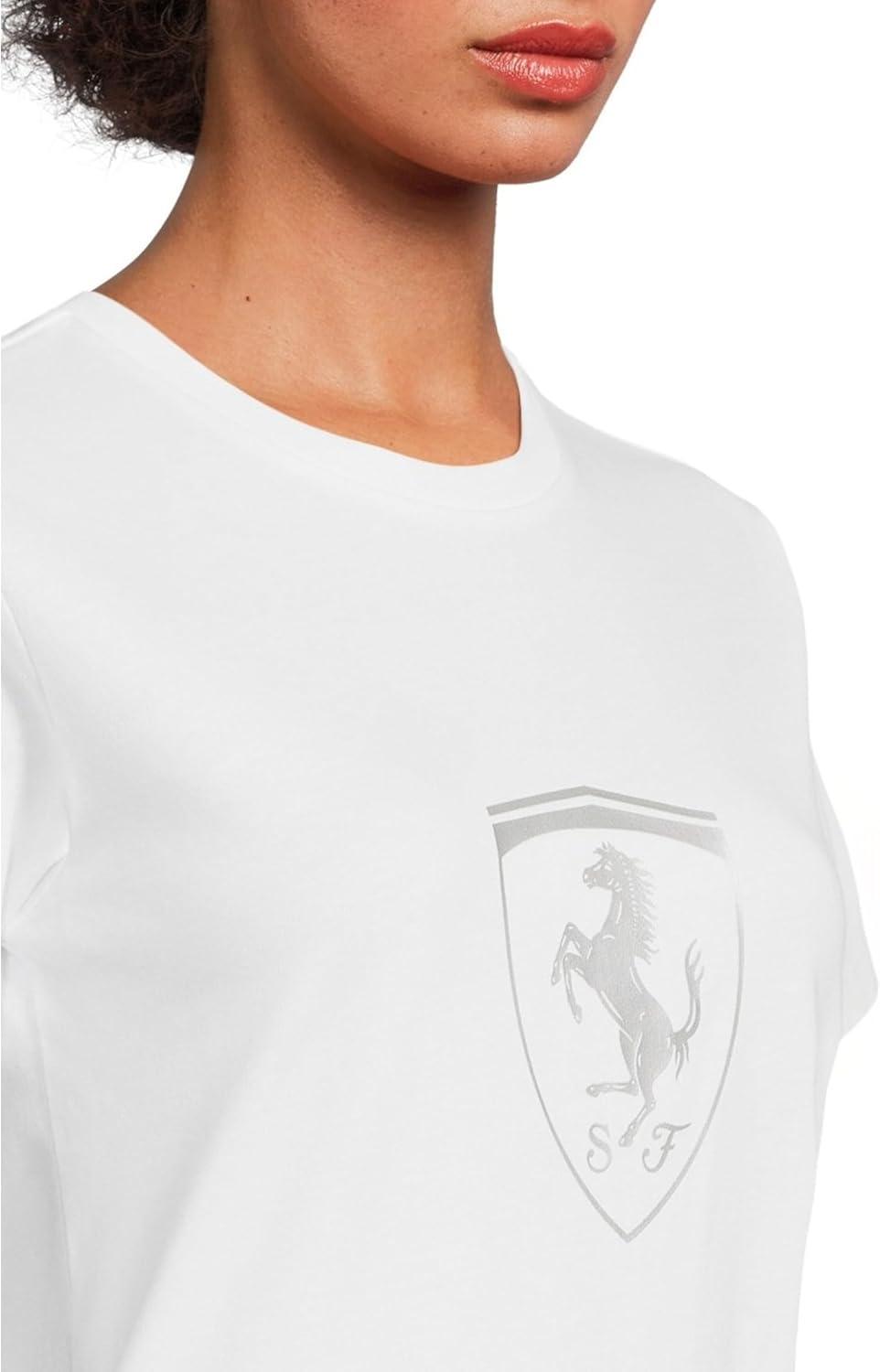 image:imagePUMA Womens Standard Scuderia Ferrari Tonal Shield TShirt White