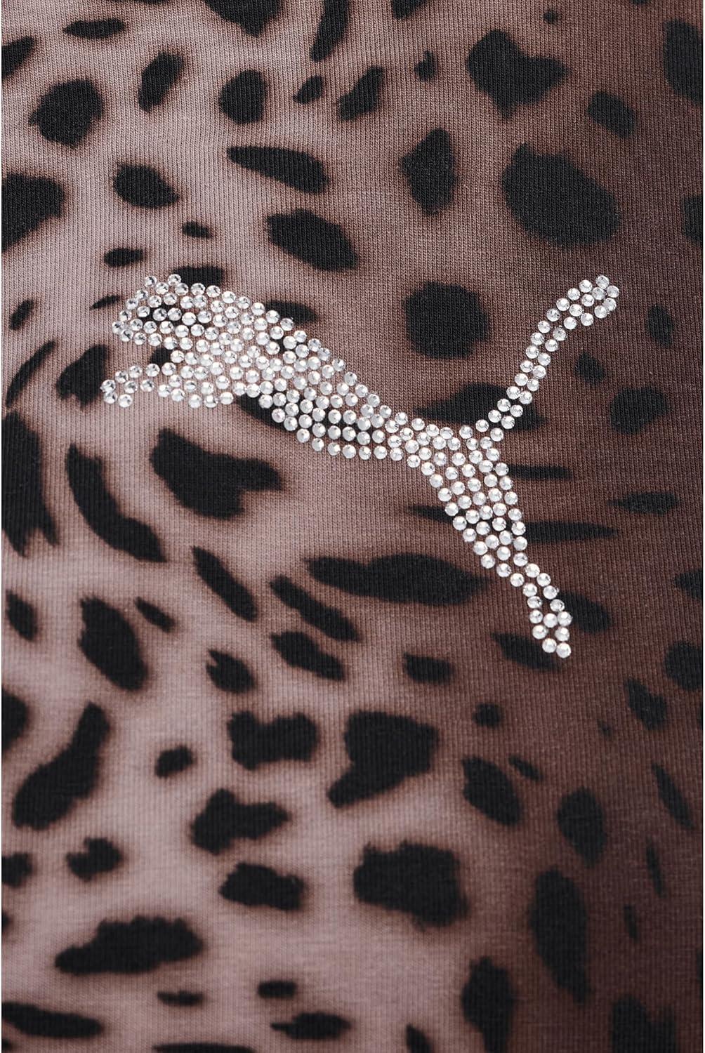 image:imagePuma Womens Essentials Graphics Leo Luxe Bedazzled Slim Fit TeePuma Black