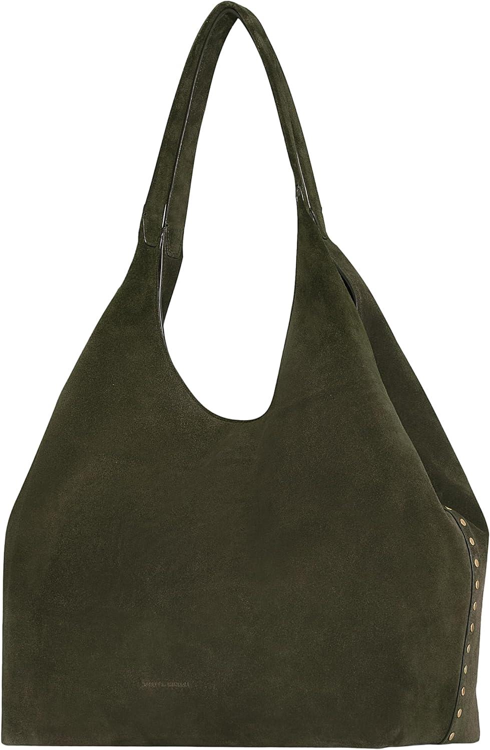 image:imageRebecca Minkoff Darren Shoulder Bag Womens Leather Carryall Handbag PurseMoss