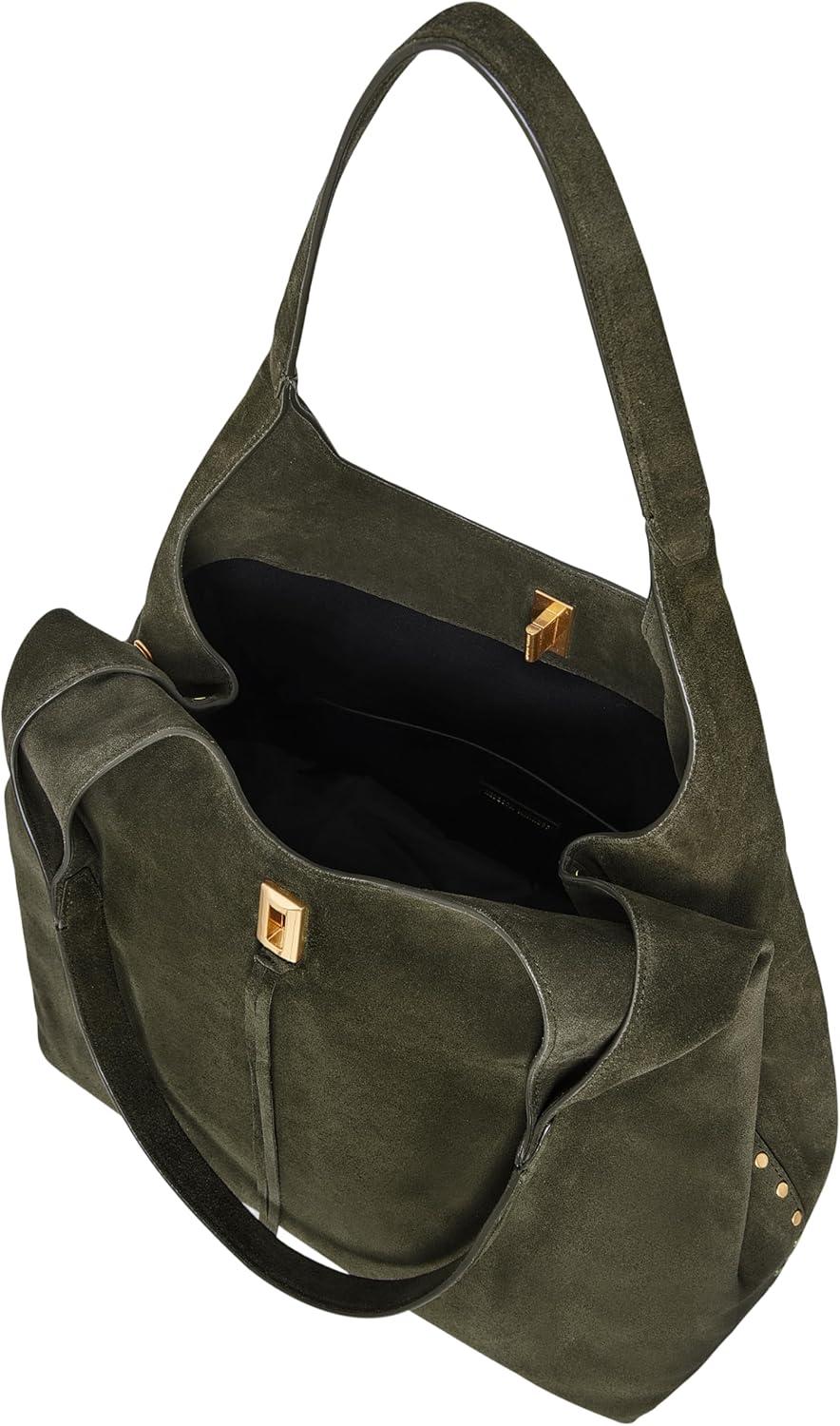 image:imageRebecca Minkoff Darren Shoulder Bag Womens Leather Carryall Handbag PurseMoss