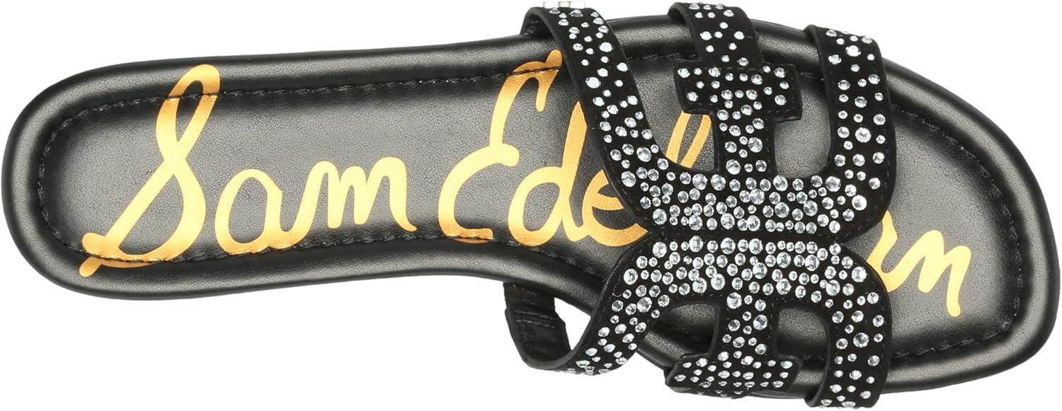 image:imageSam Edelman Womens Bay Flat SandalBlack Suede Gem
