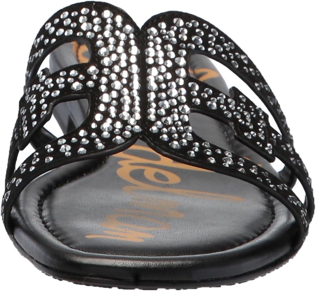 image:imageSam Edelman Womens Bay Flat SandalBlack Suede Gem