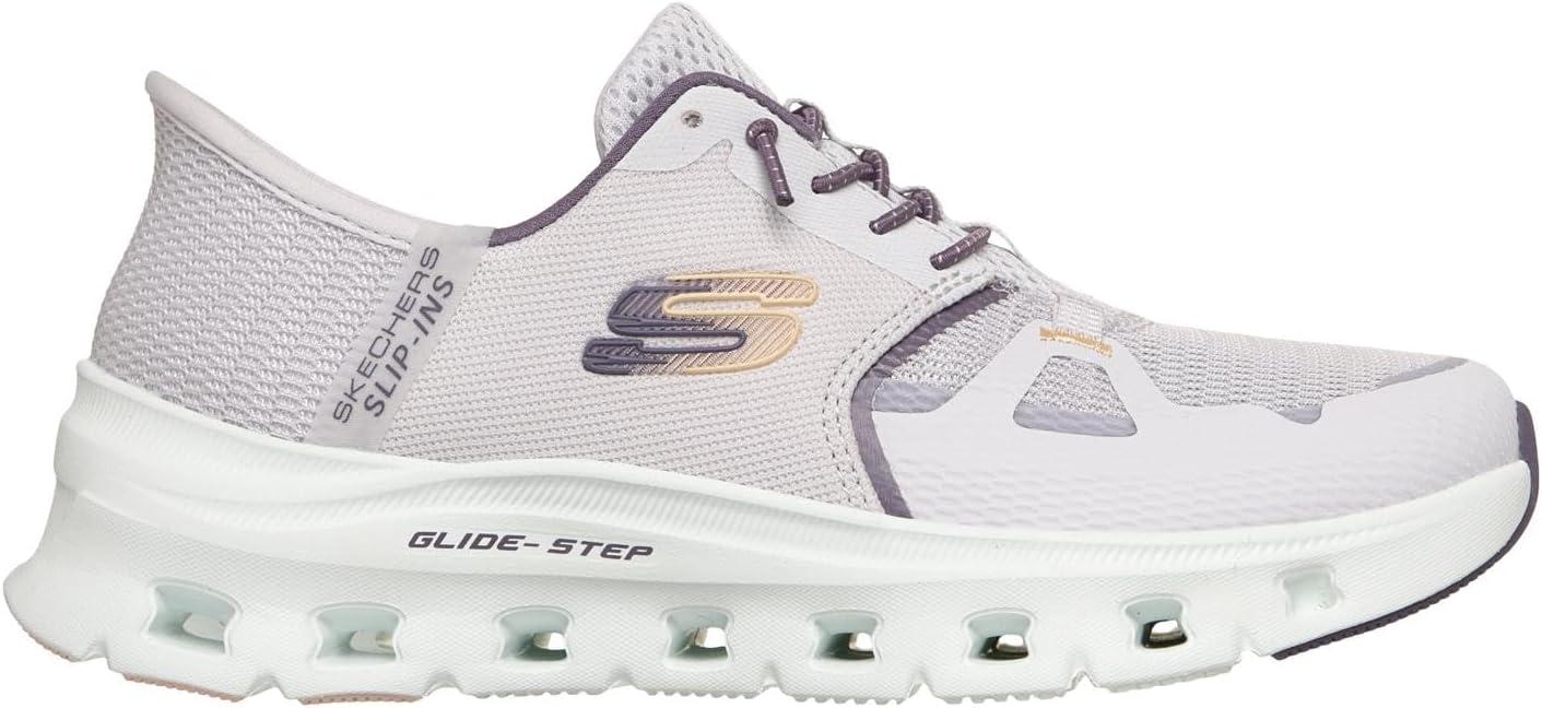image:imageSkechers Womens GlideStep Pro Hands Free Slipins ShoesLavender Mesh Purple Trim