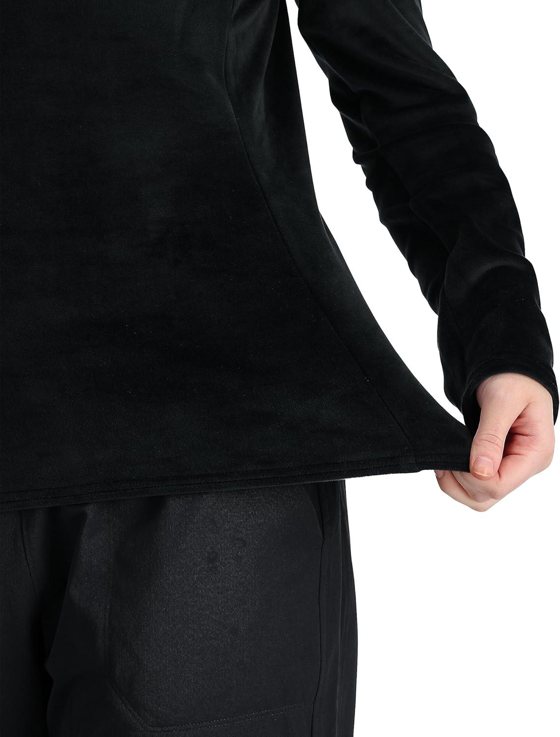image:imageSpyder Womens Shimmer Bug Half Zip TNeck Ski Base LayerBlack