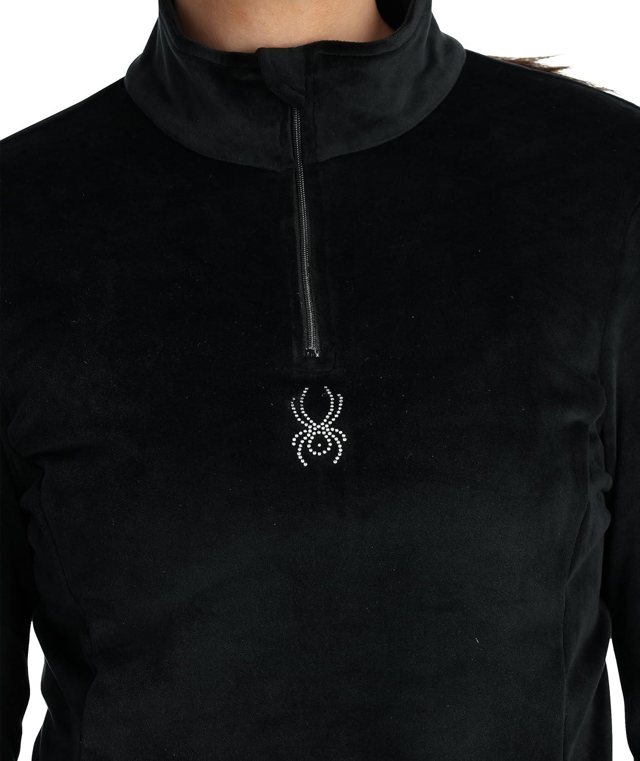image:imageSpyder Womens Shimmer Bug Half Zip TNeck Ski Base LayerBlack