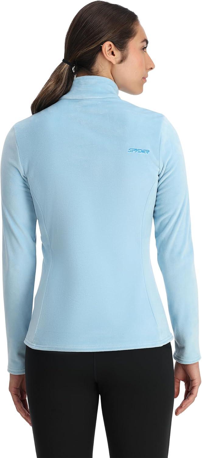image:imageSpyder Womens Shimmer Bug Half Zip TNeck Ski Base LayerBlue Drift
