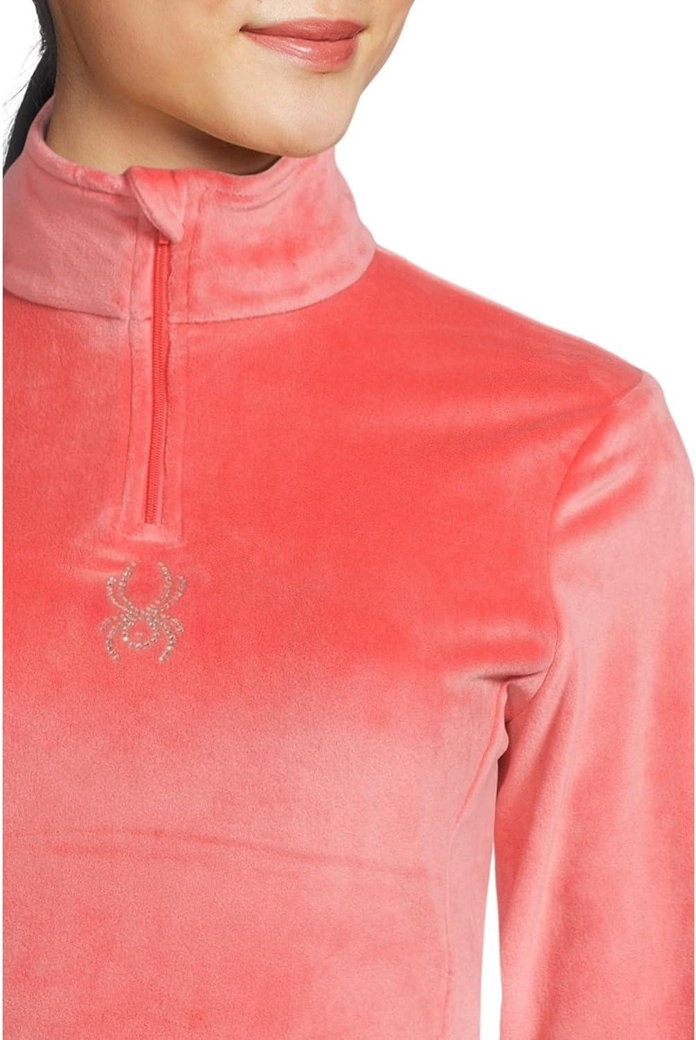 image:imageSpyder Womens Shimmer Bug Half Zip TNeck Ski Base LayerCoral Haze