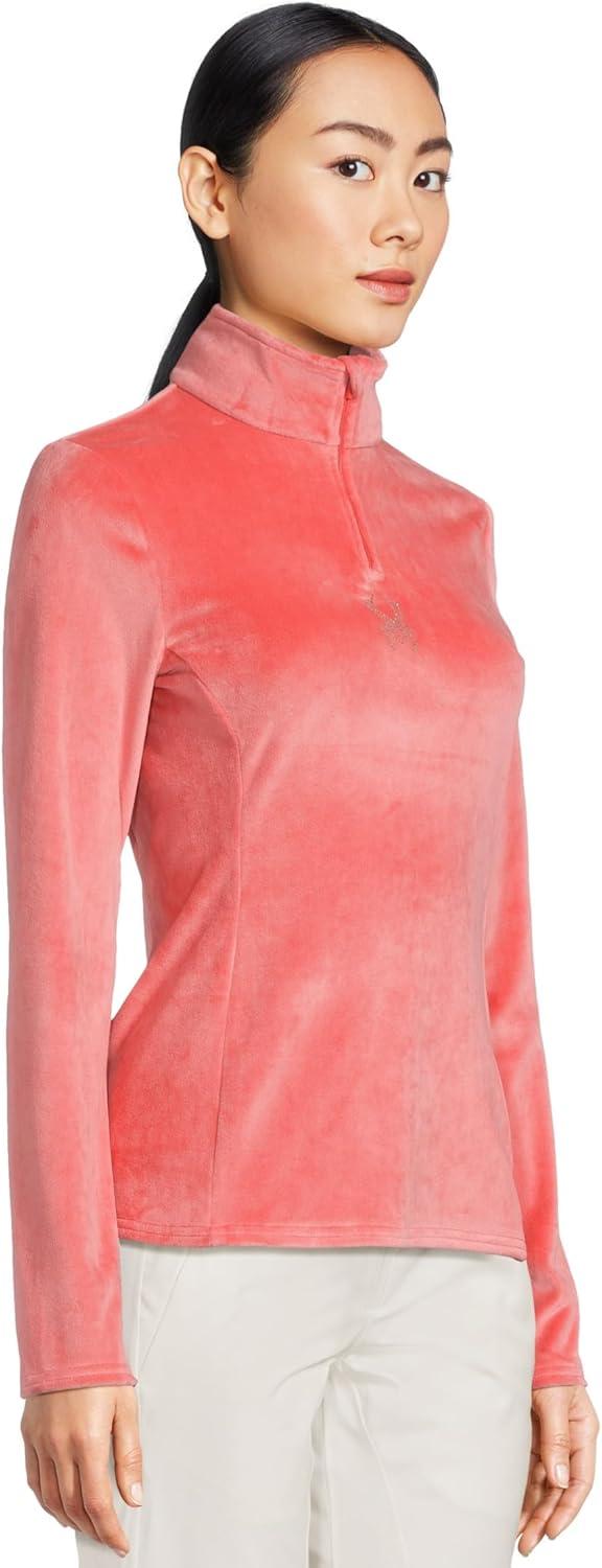 image:imageSpyder Womens Shimmer Bug Half Zip TNeck Ski Base LayerCoral Haze
