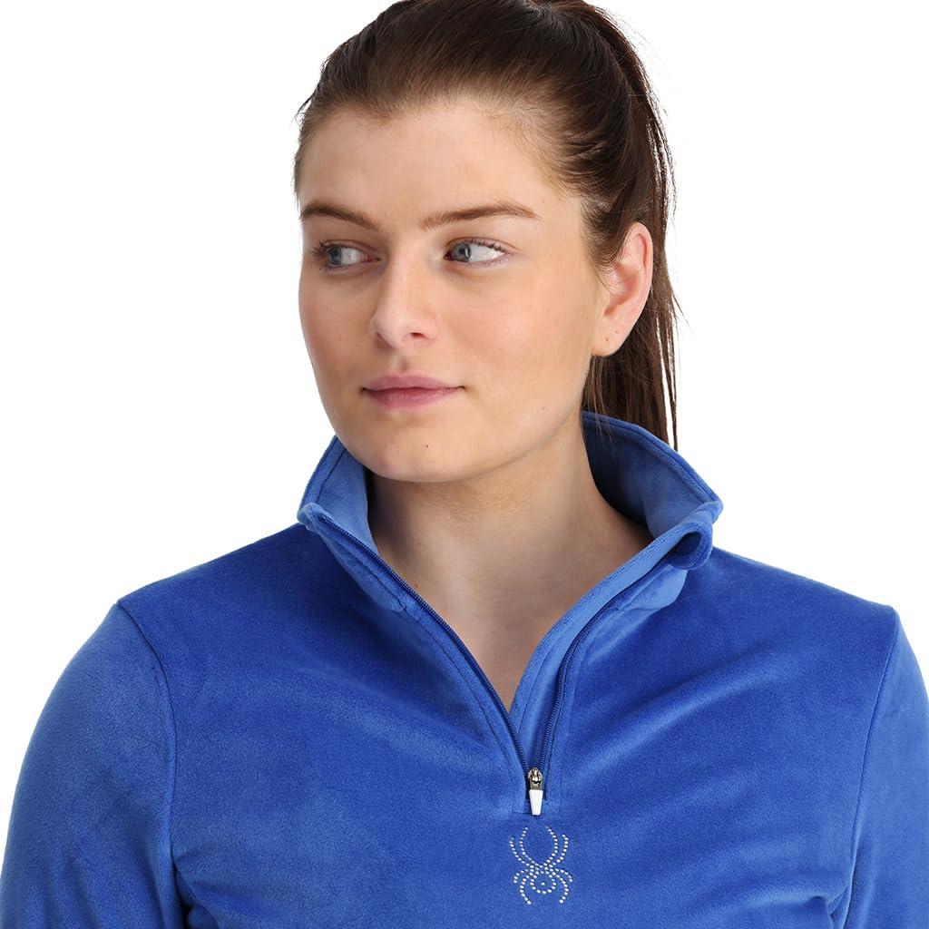 image:imageSpyder Womens Shimmer Bug Half Zip TNeck Ski Base LayerElectric Blue