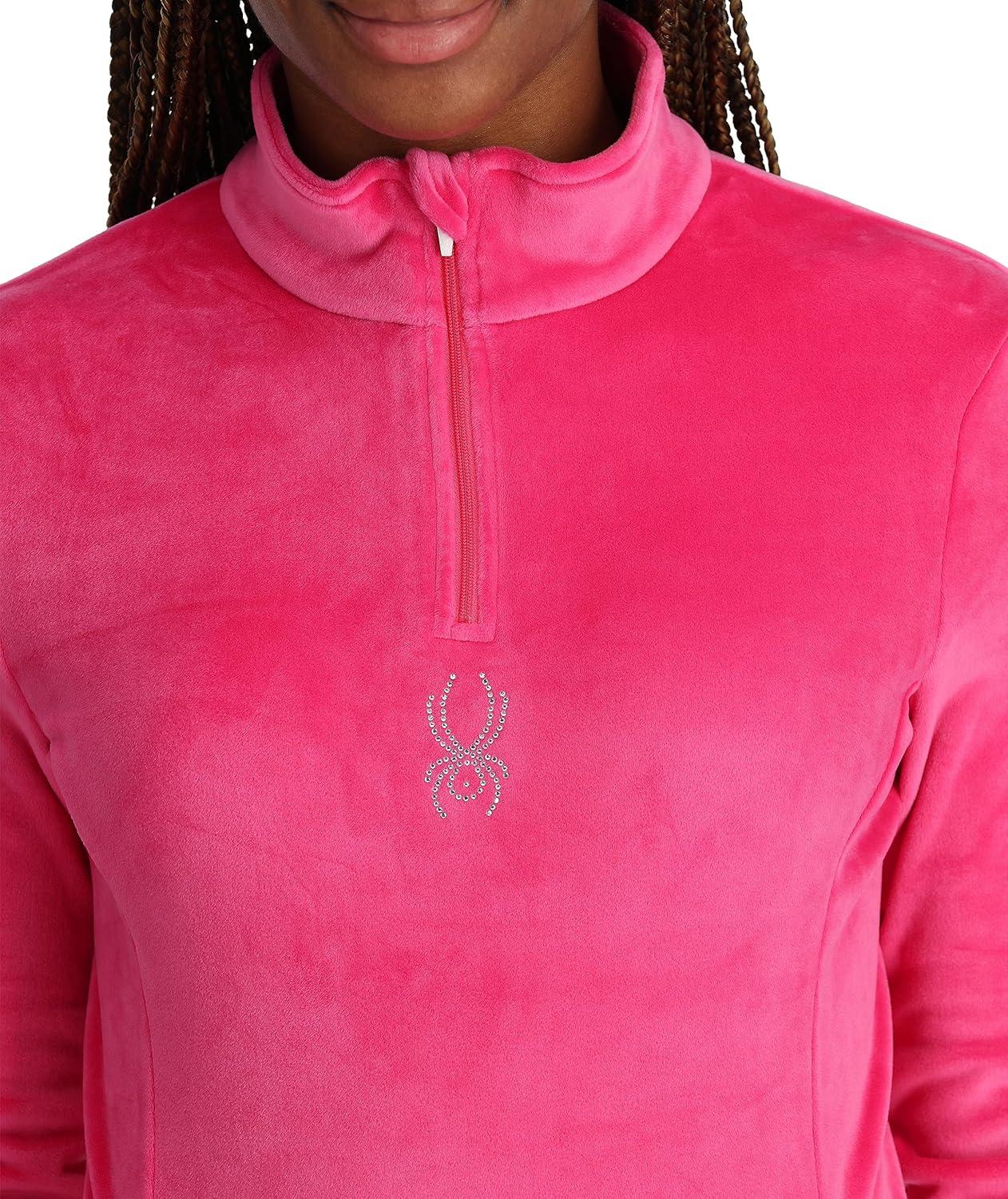 image:imageSpyder Womens Shimmer Bug Half Zip TNeck Ski Base LayerPink