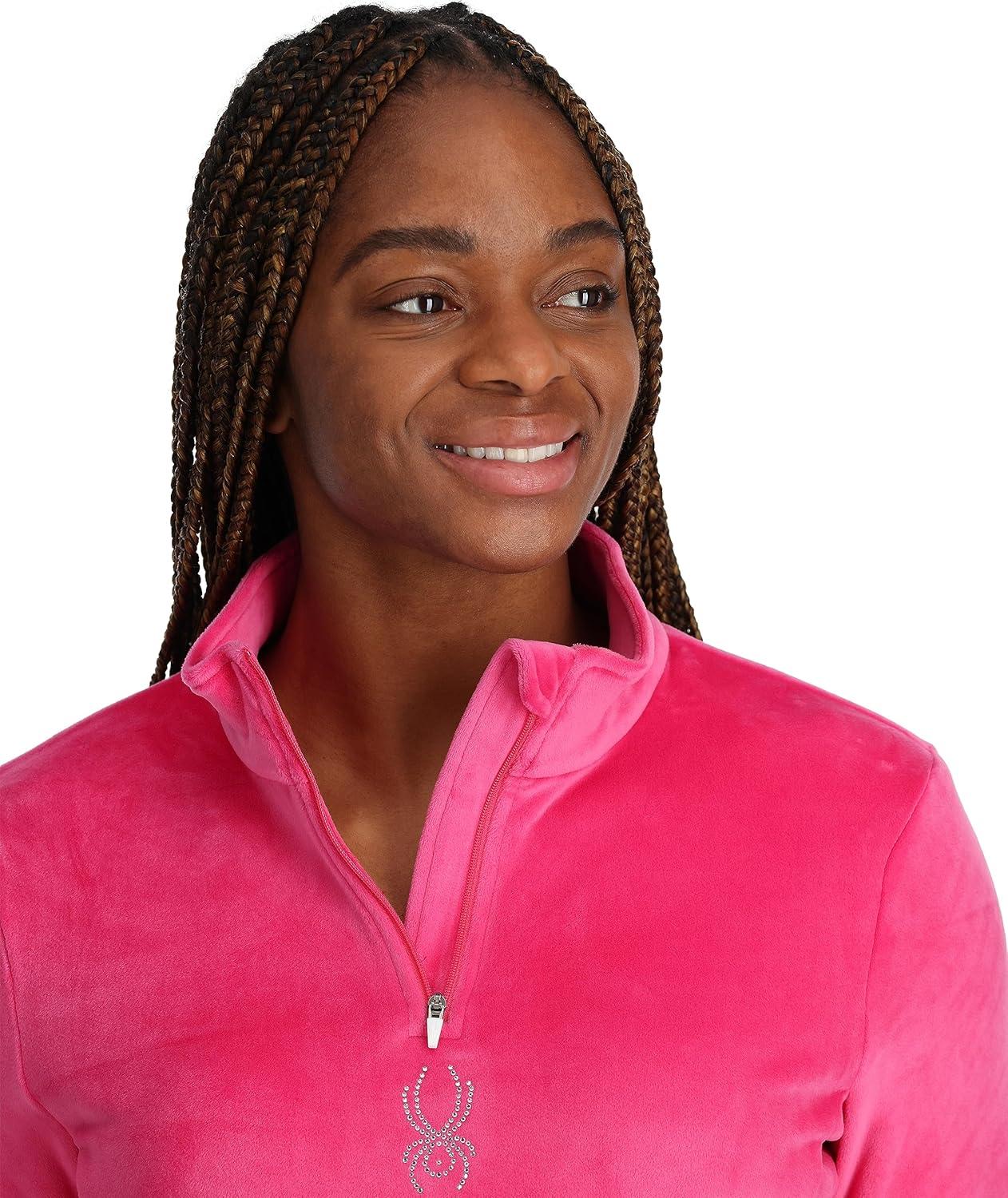 image:imageSpyder Womens Shimmer Bug Half Zip TNeck Ski Base LayerPink