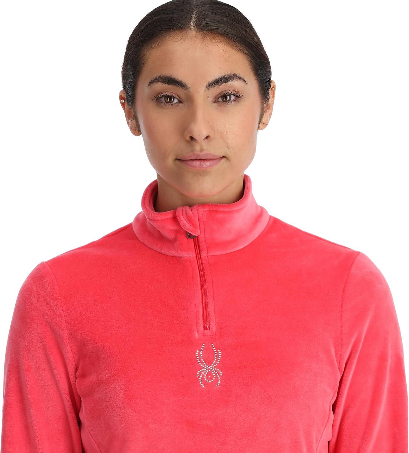 image:imageSpyder Womens Shimmer Bug Half Zip TNeck Ski Base LayerPrism Pink