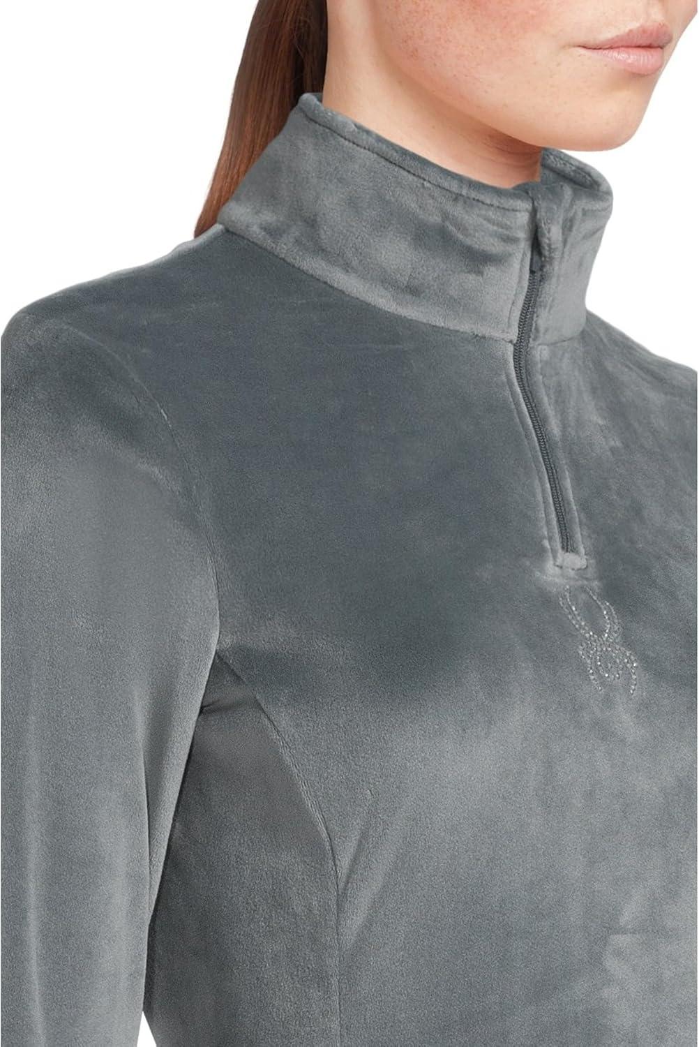 image:imageSpyder Womens Shimmer Bug Half Zip TNeck Ski Base LayerSlate Blue