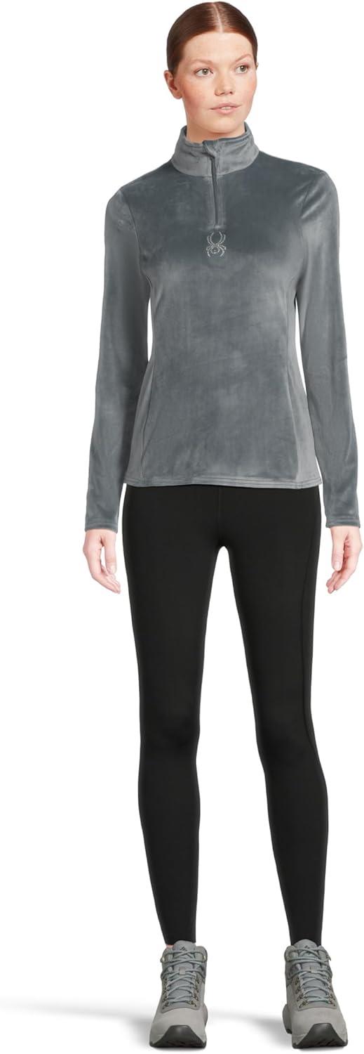 image:imageSpyder Womens Shimmer Bug Half Zip TNeck Ski Base LayerSlate Blue