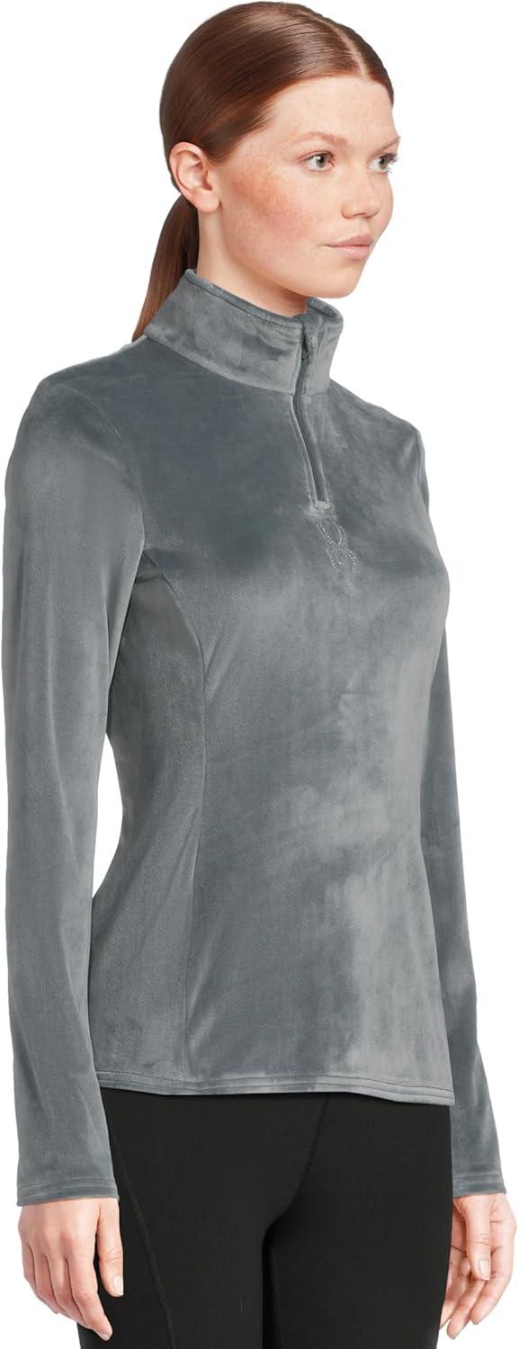 image:imageSpyder Womens Shimmer Bug Half Zip TNeck Ski Base LayerSlate Blue
