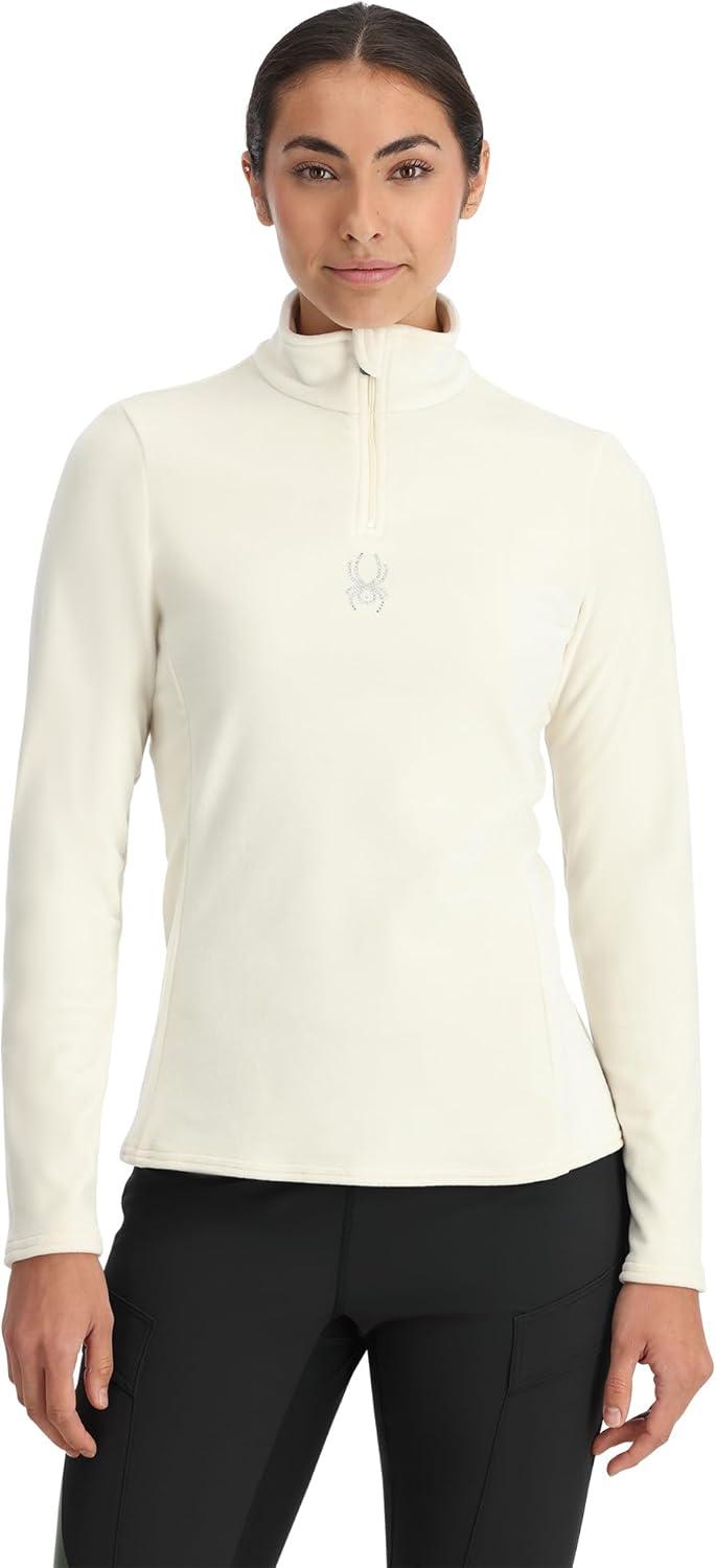 image:imageSpyder Womens Shimmer Bug Half Zip TNeck Ski Base LayerVanilla Latte