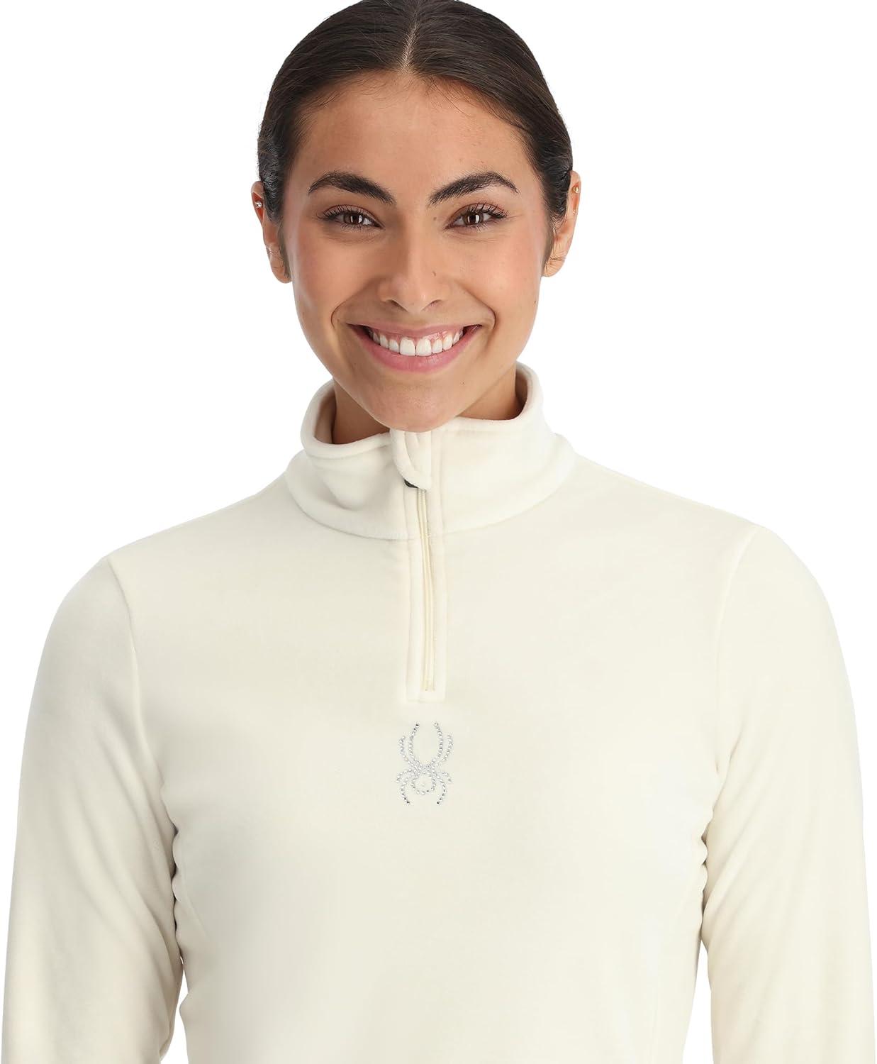 image:imageSpyder Womens Shimmer Bug Half Zip TNeck Ski Base LayerVanilla Latte