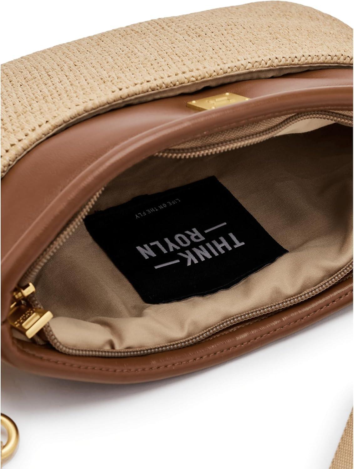image:imageThink Royln Womens Yacht Bum Bag 20Dune Raffia