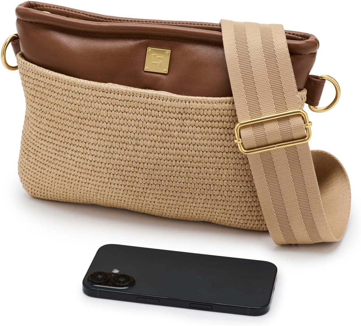 image:imageThink Royln Womens Yacht Bum Bag 20Dune Raffia