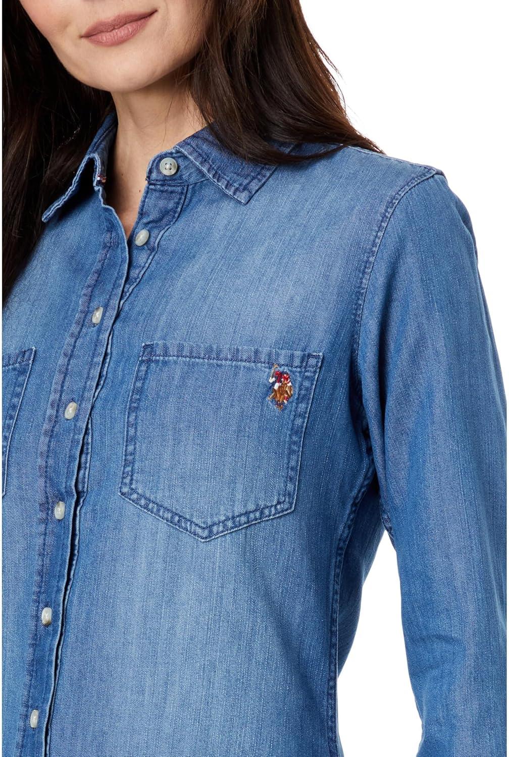 image:imageUS POLO ASSN USPA Denim Shirt Medium Wash XSMedium Wash